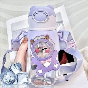 NEW Open Box Kawaii Water Bottle with Straw for Iced Cold Water Leak-Proof Cute